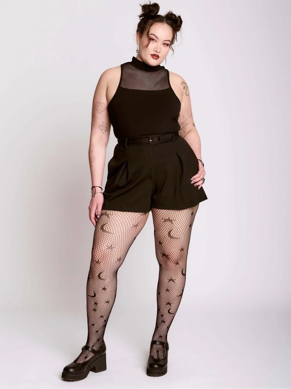 NWT Midnight Hour “Bewitched Shorts” High Waisted Stretch with Belt Small